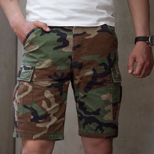 龙牙战戟水洗迷彩短裤男士夏季运动战术户外修身工装裤薄款